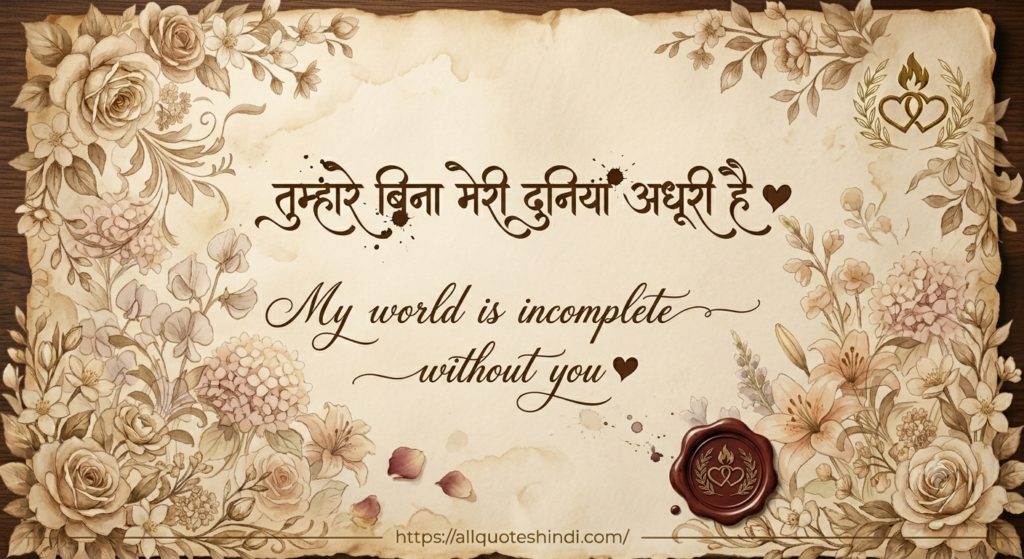 Love Quotes for Wife in Hindi